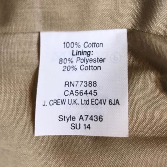 J.Crew khaki Moto Jacket with Coral trim sz4 - Picture 6 of 7